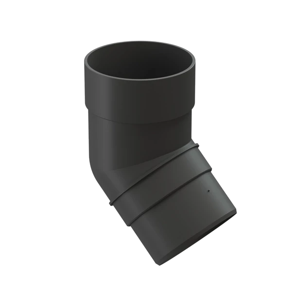 Колено 45˚ для водосточной трубы Премиум (Premium) Графит 7024